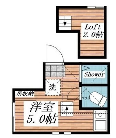 落合駅 徒歩7分 2階の物件間取画像